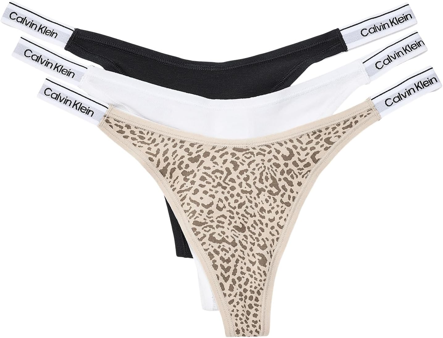 Calvin Klein Women's Icon Logo Dipped Thong 3-pack