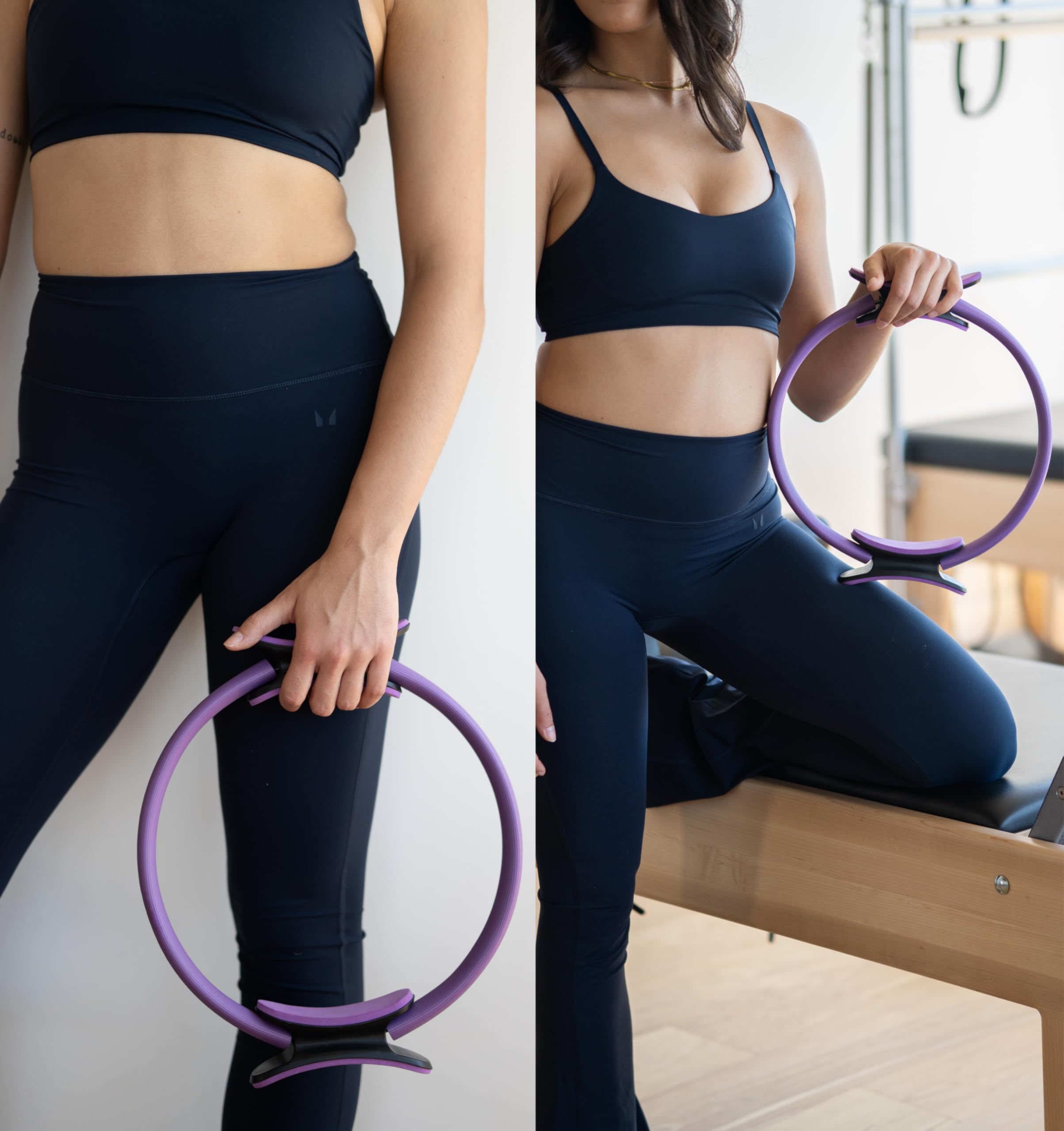 Anello per pilates, cerchio fitness da donna, attrezzatura per pilates per allenamenti a casa, esercizi interni coscia, tonico per braccia, gambe e braccia, anello per esercizi Magic Circle con
