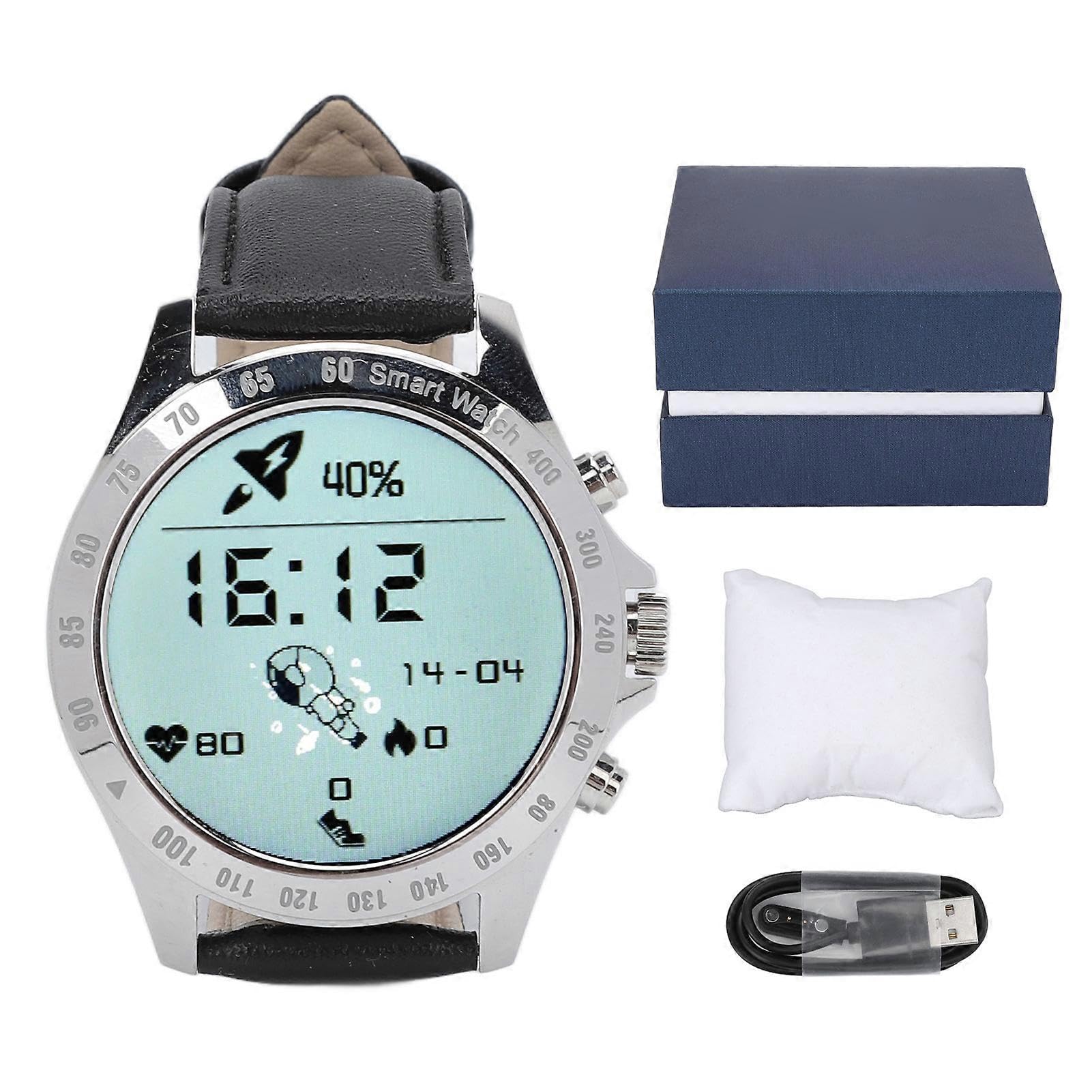 Montre étanche 3 ATM, boîtier en acier inoxydable, fréquence cardiaque, surveillance de l'oxygène dans le sang, montre-bracelet intelligente