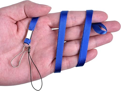 Miniatura 4 de Correa de nailon colorida para el cuello con gancho y anillo dividido para usar en la oficina, USB, llaves, llaveros, insignias de nombres,