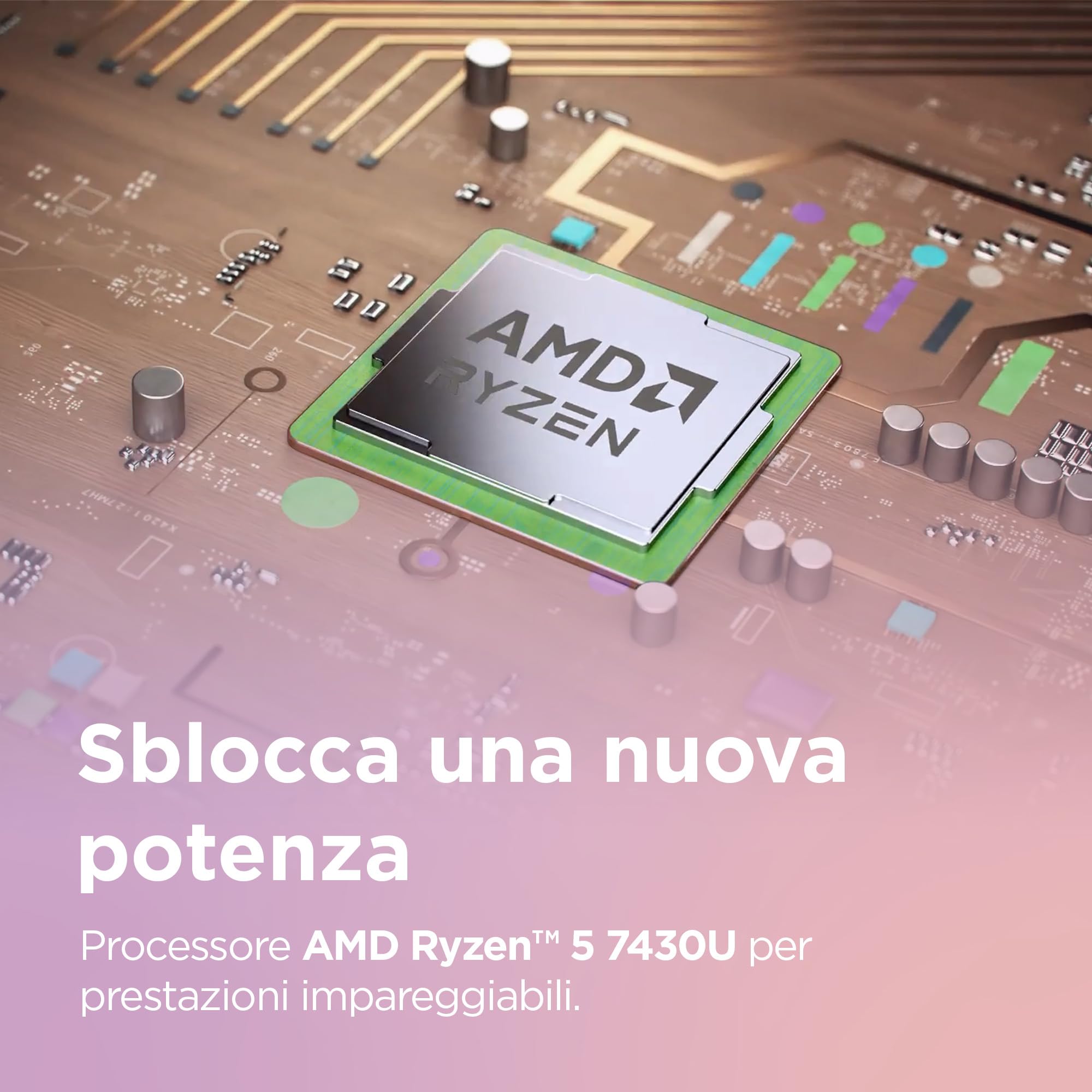 Lenovo IdeaPad Flex 5 Notebook Display 14" Touch IPS (1920x1200) IPS, AMD Ryzen 5 7430U, RAM 16GB, 512GB SSD, Digital Pen inclusa, Windows 11 Home, Tastiera italiana QWERTY, Arctic Grey