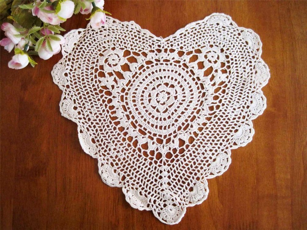 Crochet doilies heart