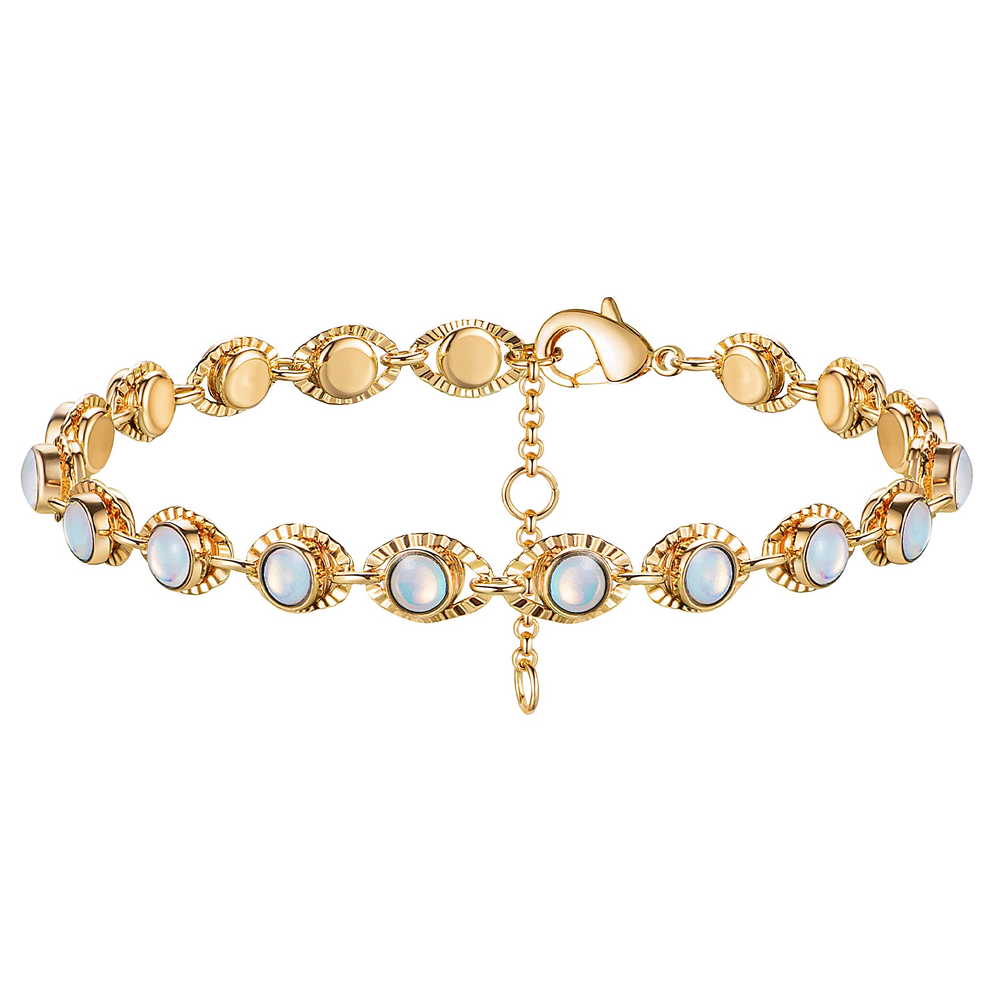 MEVECCO Bracelet for Women 14K Gold Plated Dainty Chain Simple Jewelry Cute Handmade Minimalist for Her