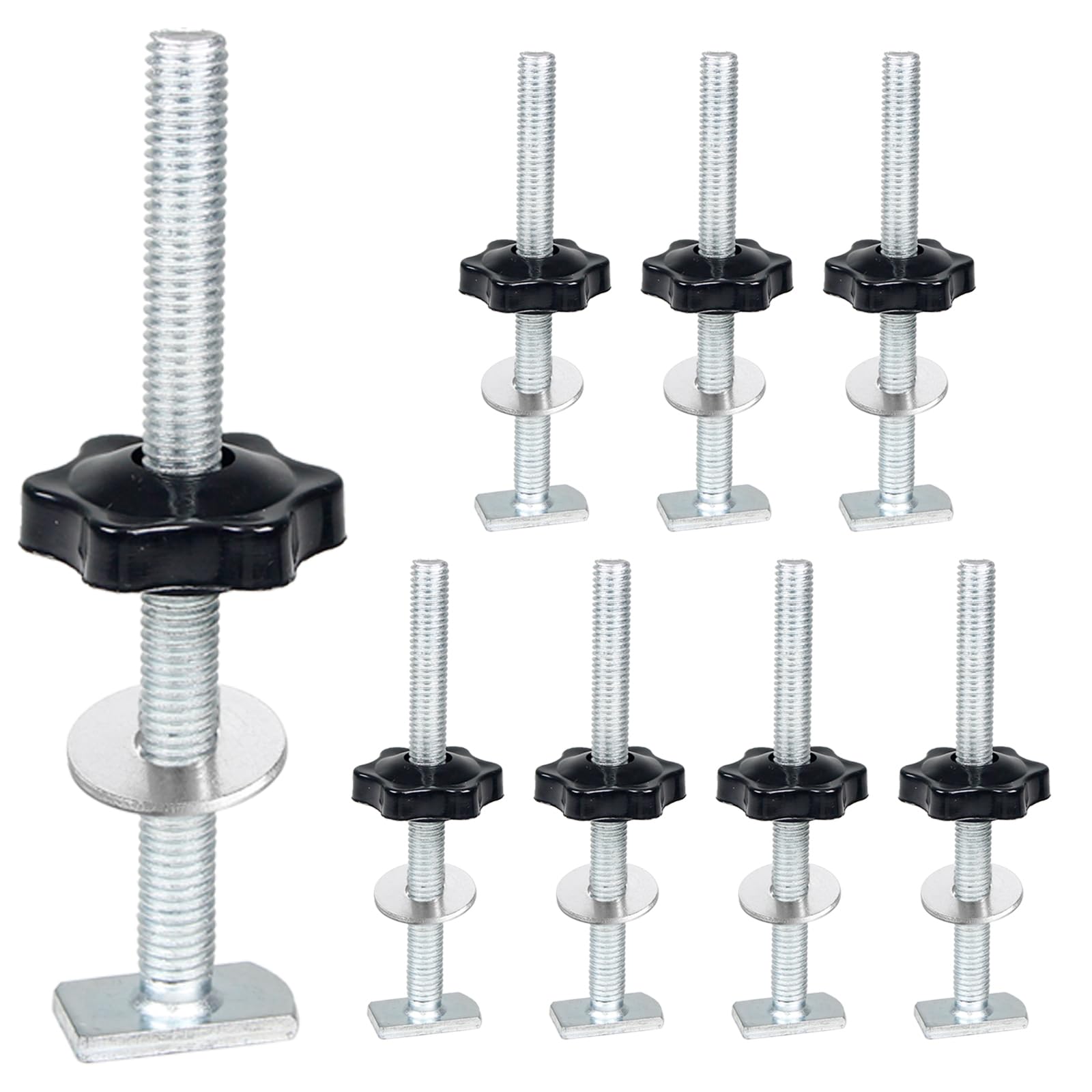 8 Set M8 T-Track Kit, T Track Bolts And Plastic Hand Nuts Kit