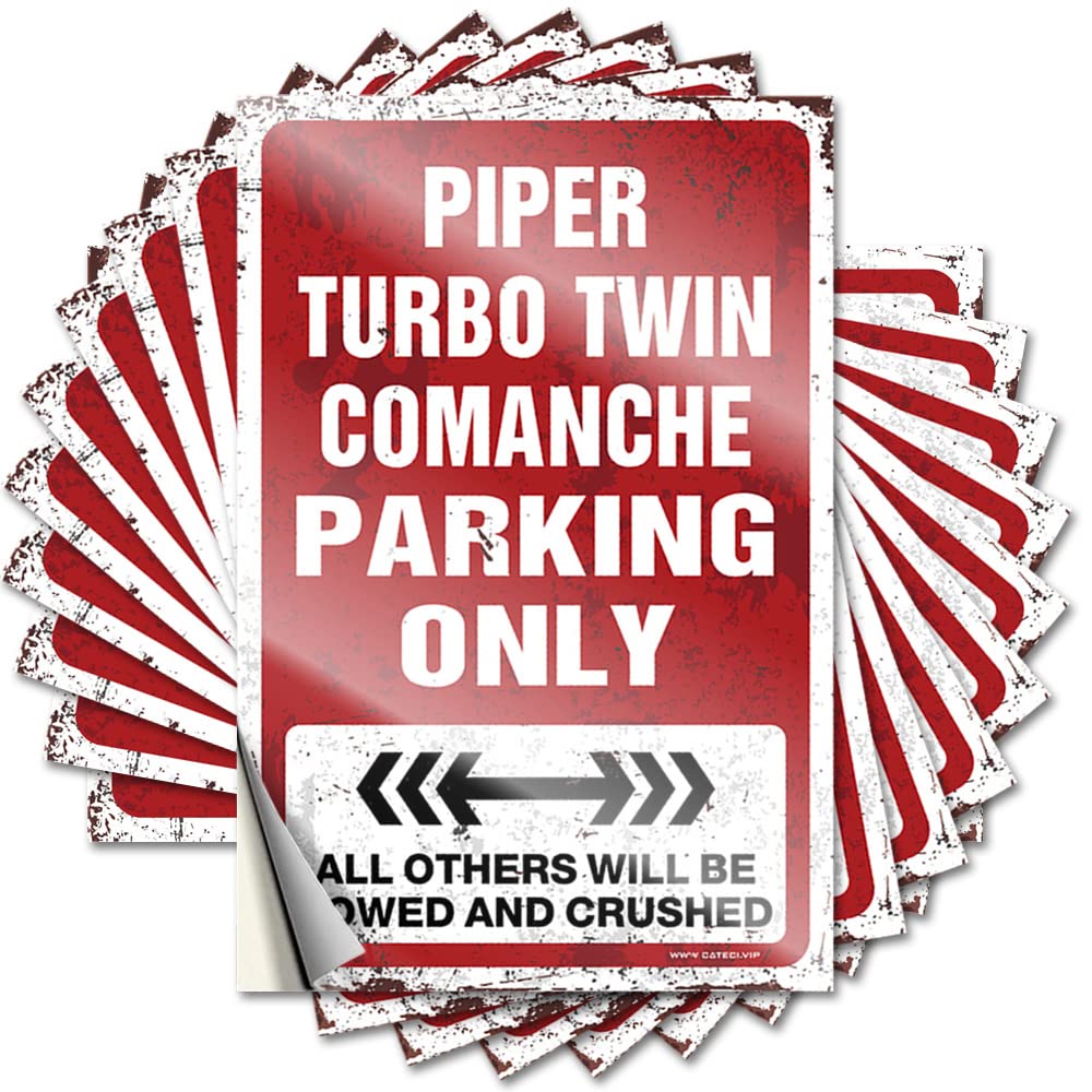 Saying Guys Custom Stickers, Door Waterproof Piper Turbo Twin Comanche Parking Only for Hydro Flask | Girly Vinyl Decals for Military Holiday Gift(6X9CM)
