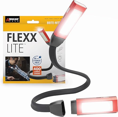 Wagan EL4307 Flexxlite Luz LED recargable para lectura de cuello Luz de libro 3 colores cómodos brazos flexibles de larga duración Multi uso disponible en Yaxa Venezuela