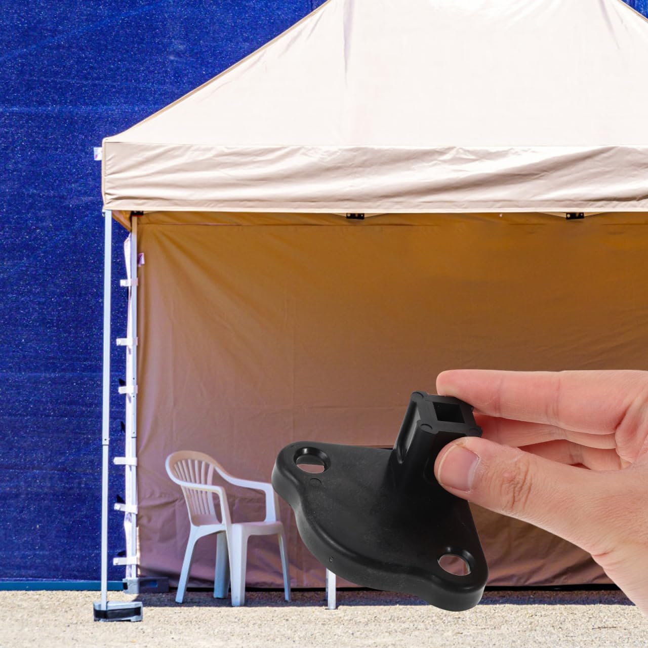 FAVOMOTO RV Awning Bracket Base: Four-Legged Replacement for Camper Trailers - Awning Bottom Base Fits Outdoor Umbrella Tent Support (4-Pack)