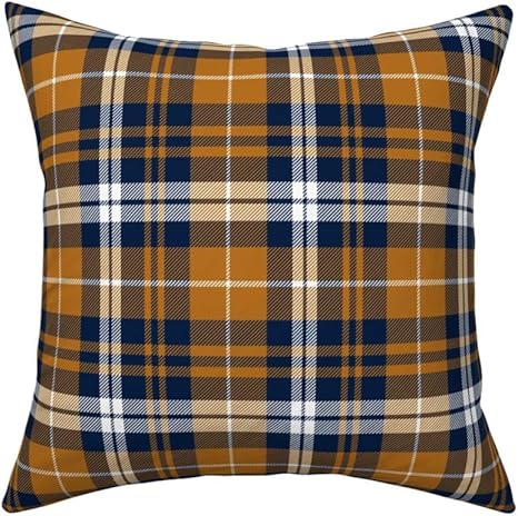 navy and rust throw pillows