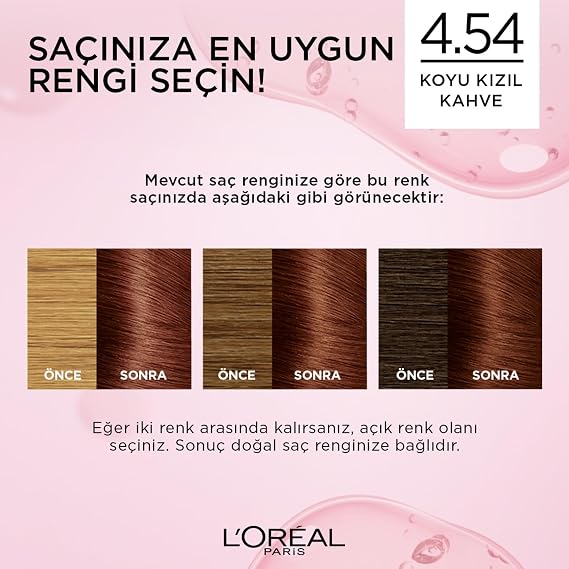 Excellence Creme Hair Dye 4.54 Dark Red Brown