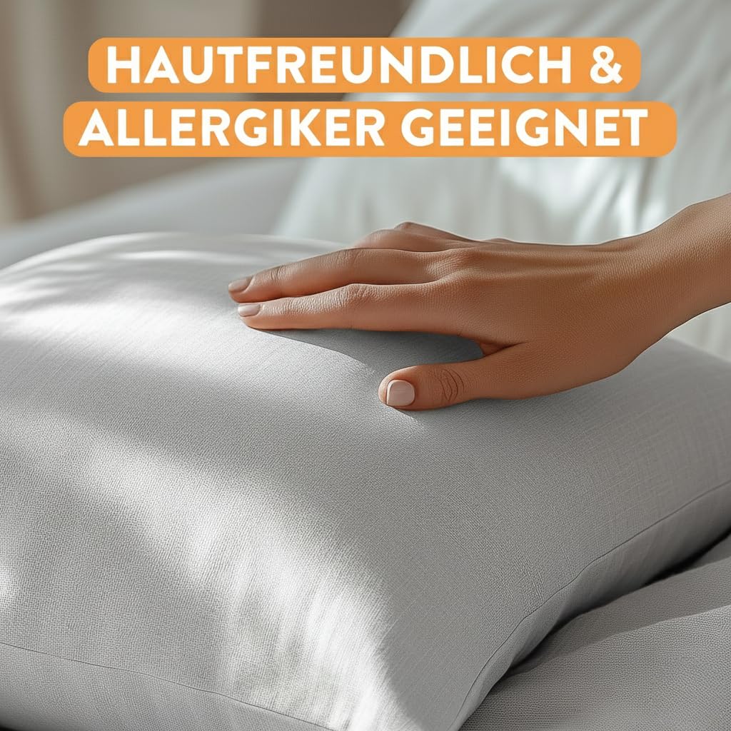 INOMA Wellness-Kissen Capri 80x80-2er Set -, Hotel Kissen, Ultra Soft Federn Daunen Mischung (90% Federn, 10% Daunen), Made in Germany, Oeko-TEX, allergikerfreundlich, Ganzjahr