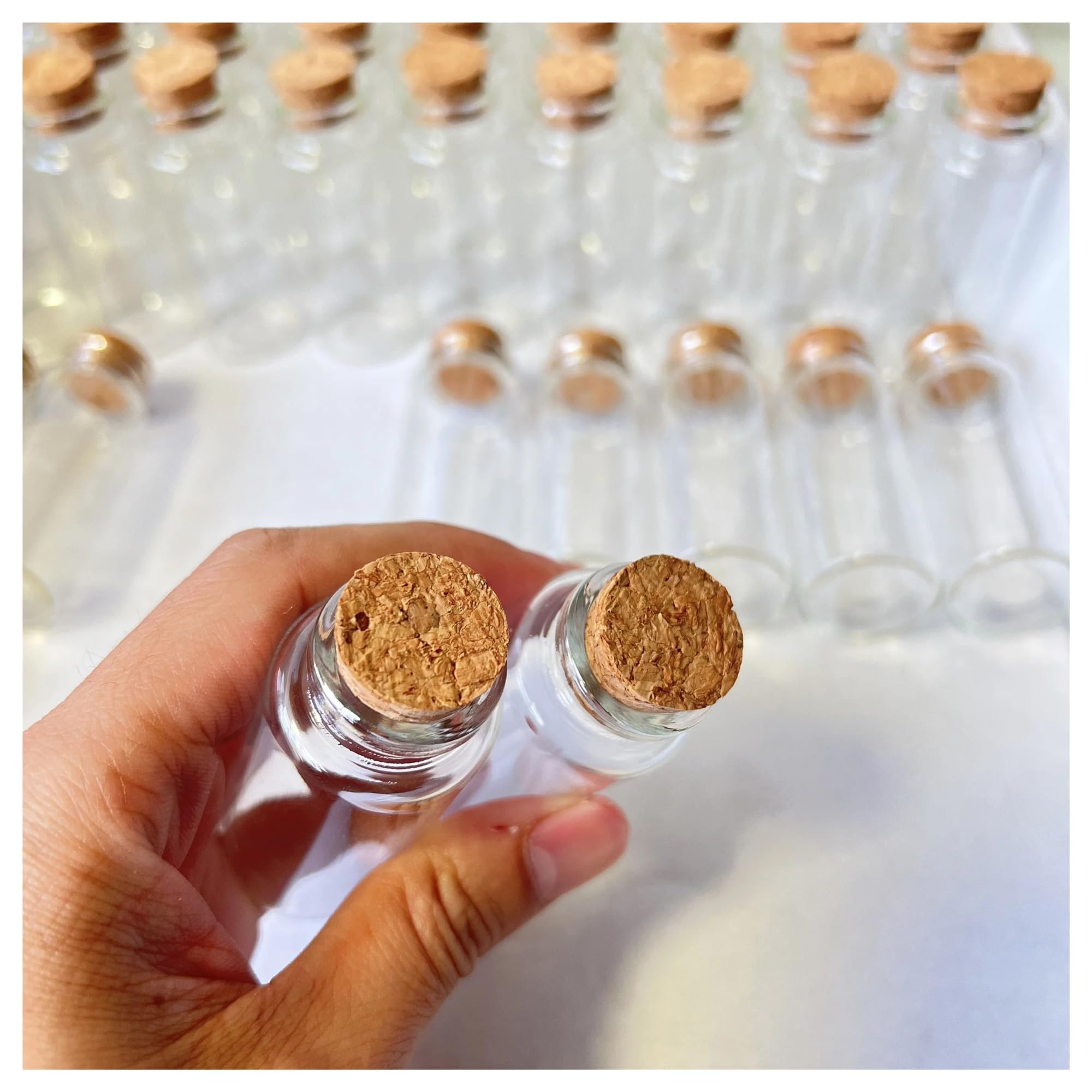 MENGKE Frascos de vidrio de 30 ml (30 x 70 mm), con corcho, pequeños tubos de ensayo, transparentes, ideales for bodas, regalos, 15, 36 y 56 unidades.(15 pieces)