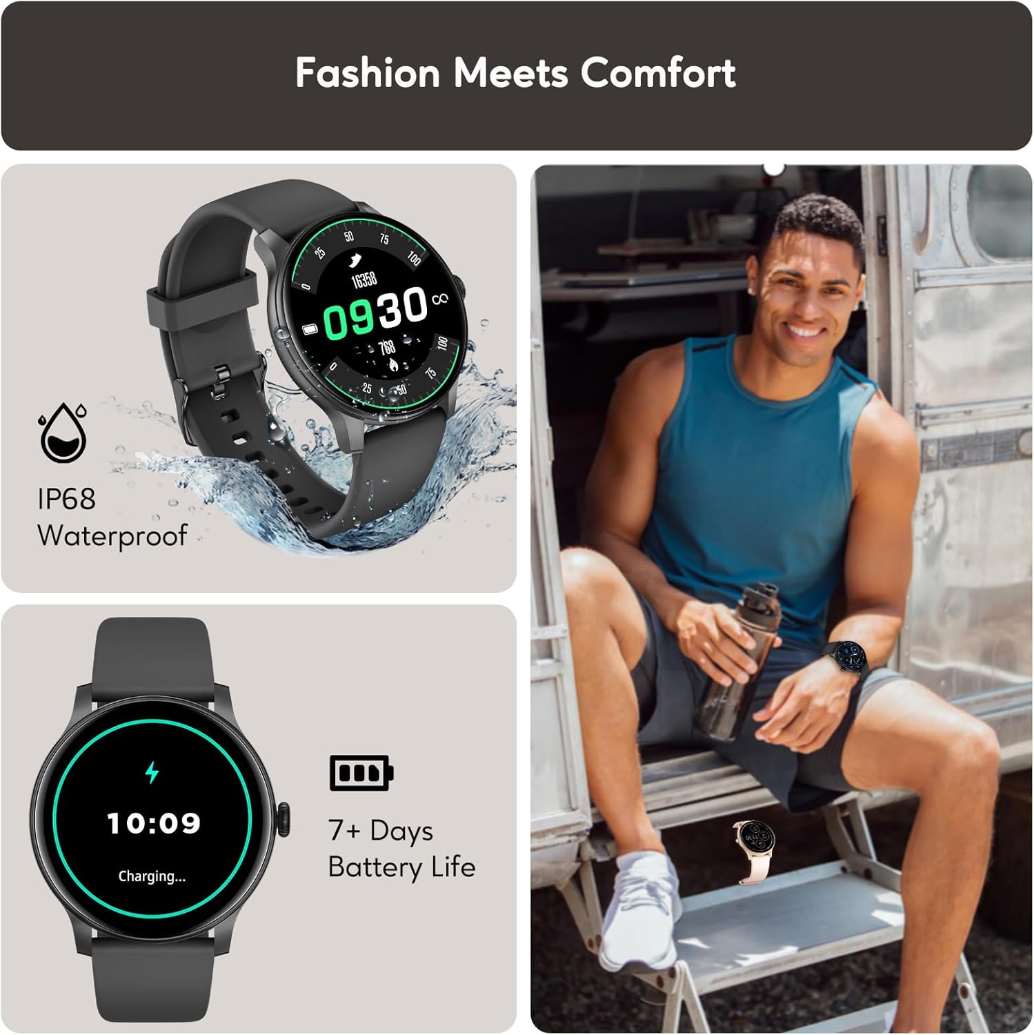 AcclaFit Smart Watch D2 charging and battery life