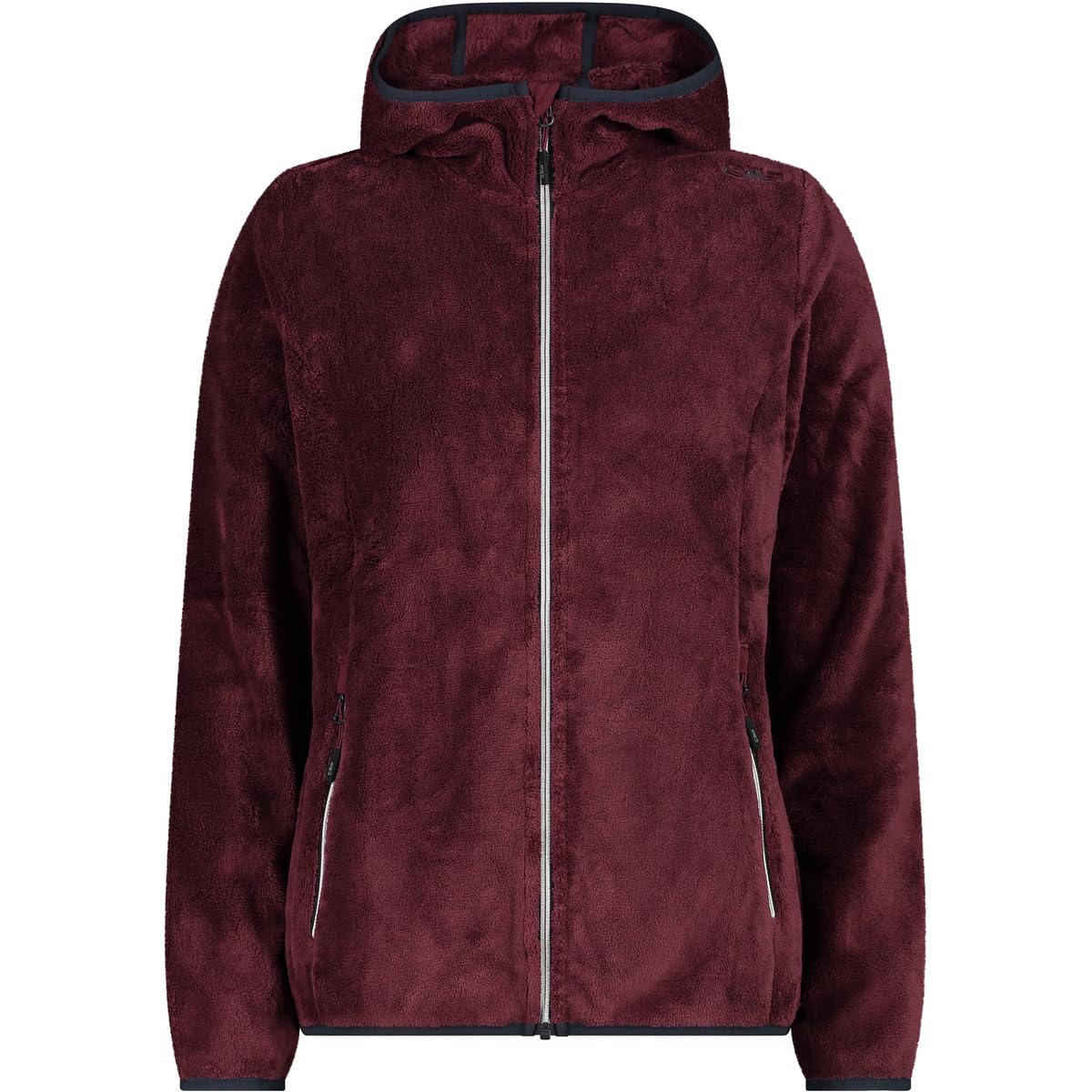 CMP - Woman Jacket Fix Hood, Burgundy, XS