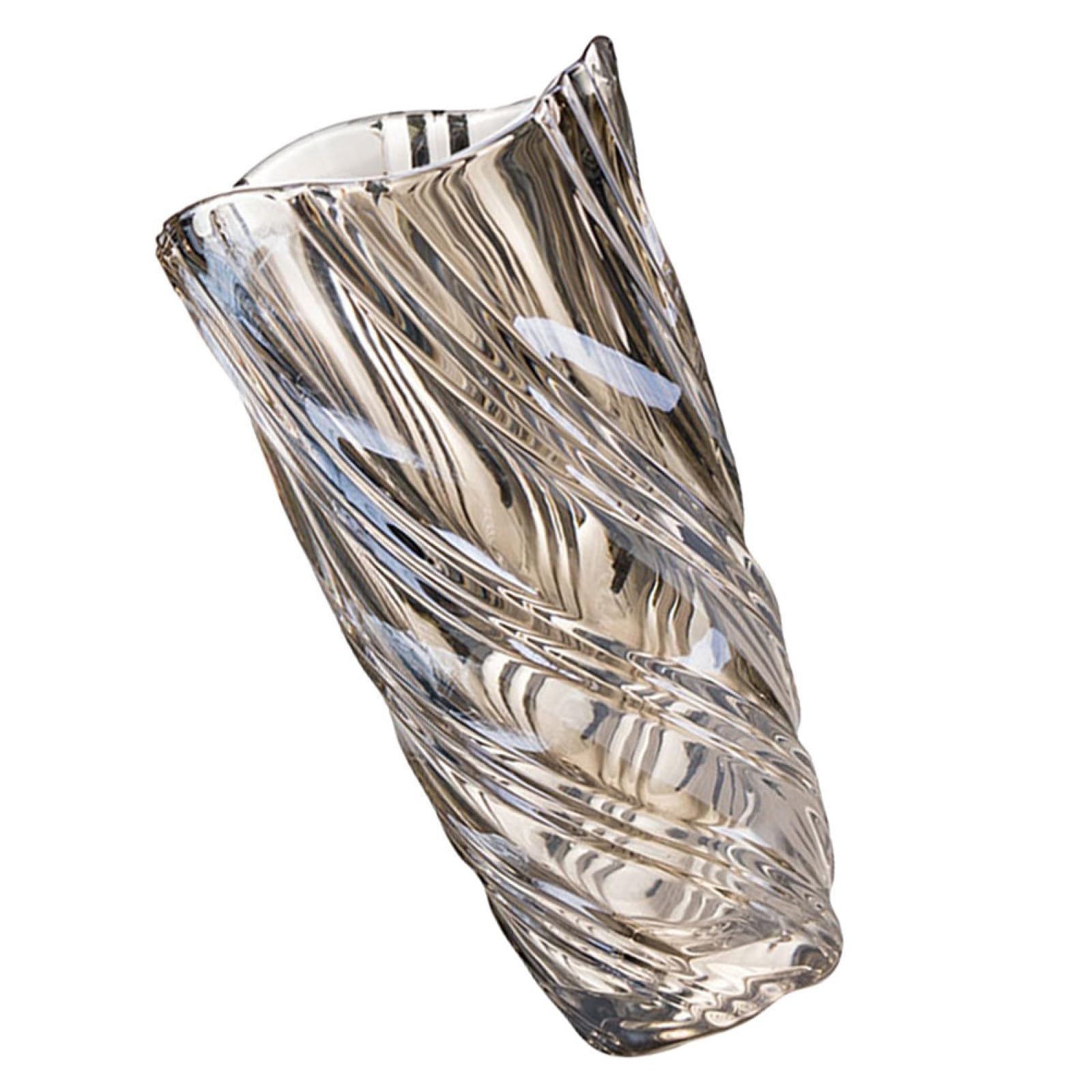 Vase à fleurs en verre marron élégant pour un cadeau de crémaillère raffiné