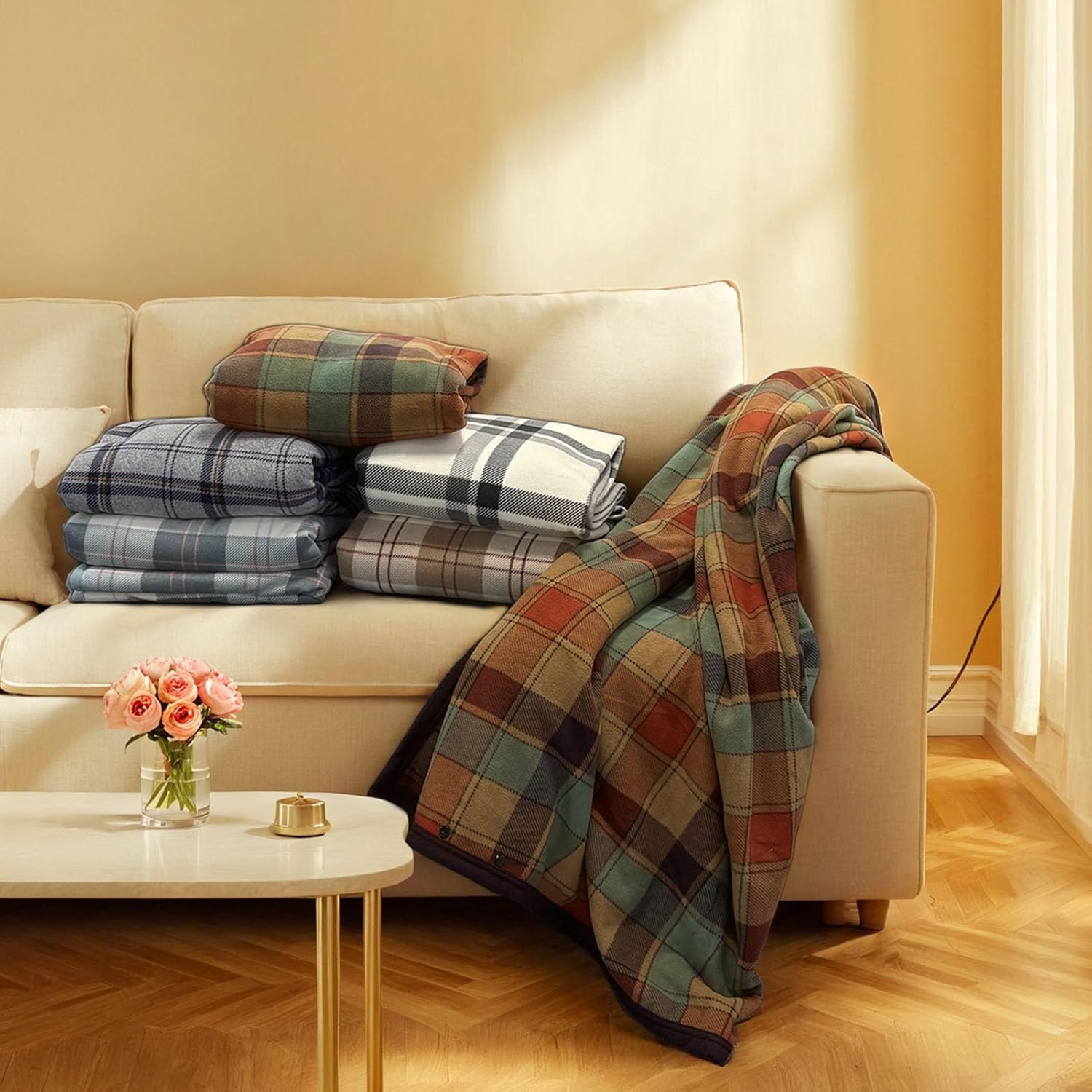 forestfish Wearable Blanket Poncho With Pockets And Buttons, Flannel Shawl Wrap Blanket For Women Soft And Warm - Image 7