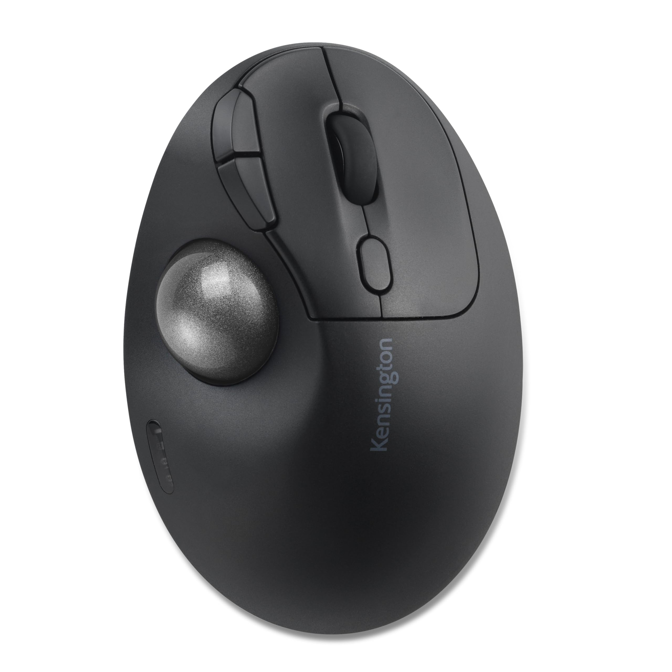 Kensington TB450 Wireless Trackball Mouse, Bluetooth LE &amp; 2.4GHz Connection, 4 DPI Options, Connect up to 3 Devices (K72177WW), Black-Silver