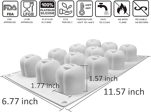 Vista 235 de OCPO KITCHEN Molde de silicona para hornear pasteles de mousse, dulces, pasteles, chocolate, magdalenas, gelatina, galletas, pudín, molde