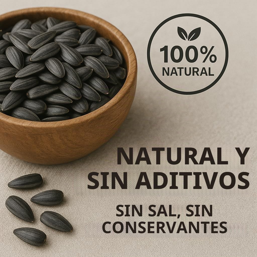 GiDeli Semillas de girasol negras 25 kg, Pienso Salvaje para Pájaros Silvestres para Todo el Año, Alimento para Caballos y Pequeños Animales