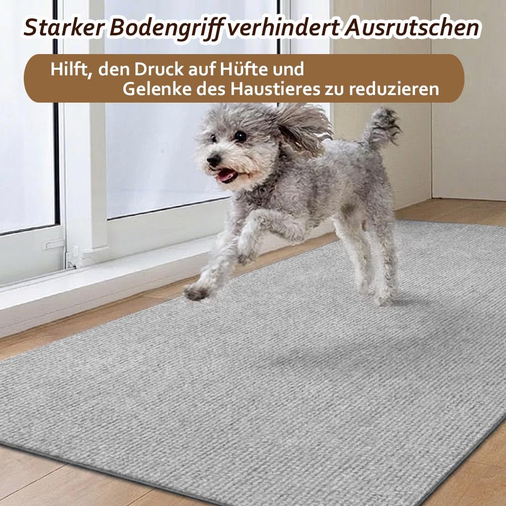 Katzenklo Hundeklo Matte für Zuhause 60x90cm rutschfeste wasserdichte Unterlage geruchsabsorbierend schützt Böden maschinenwaschbar, zuschneidbar grau