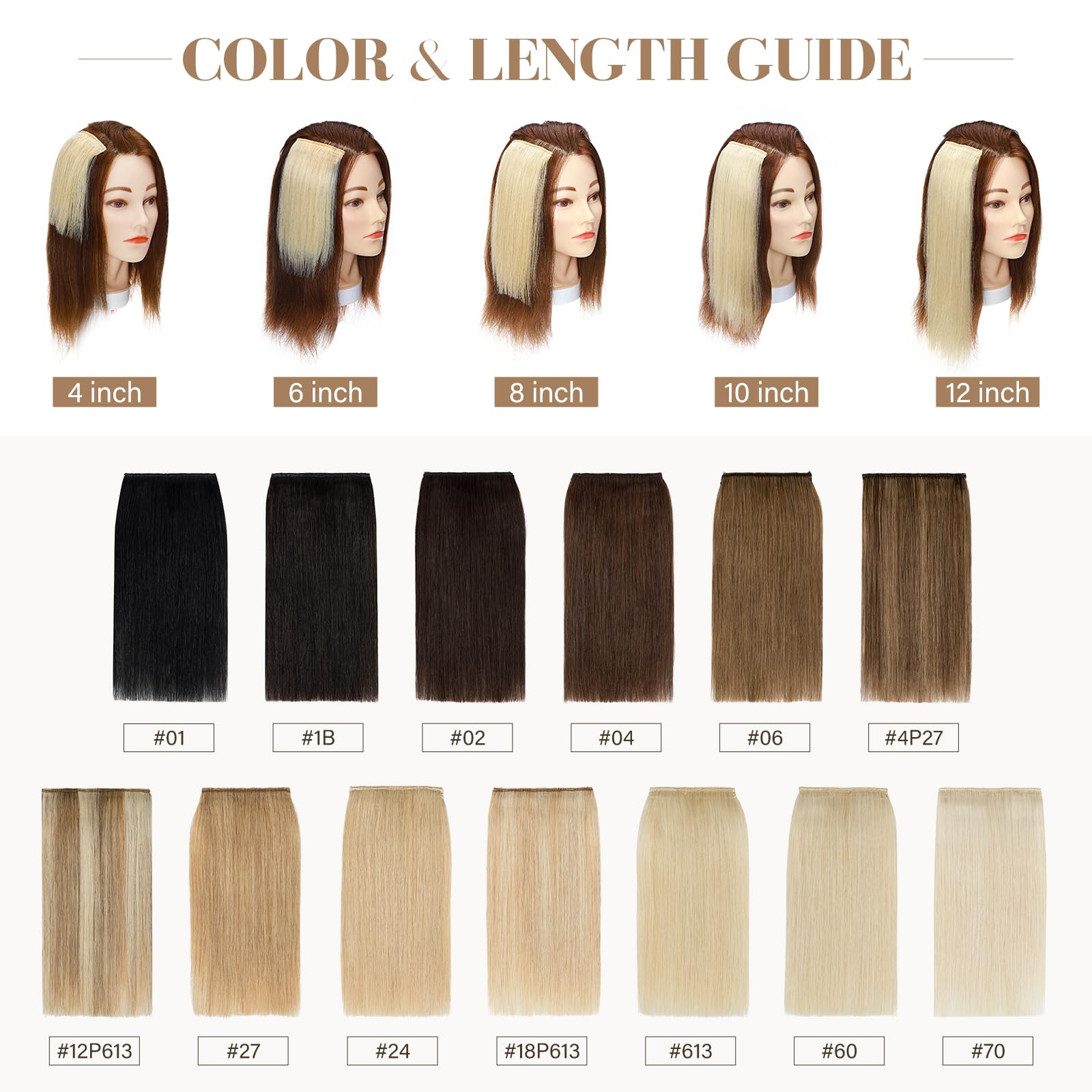 Clip in Hair Extension color no#2 9A Dark Brown Clip in Remy Human Hair Extensions 7pcs/120g/#2 main image 2