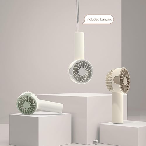 Miniatura 3 de Mini ventilador de mano portátil recargable, 3 velocidades de refrigeración personal USB, ventilador de viaje ligero de bolsillo para verano,