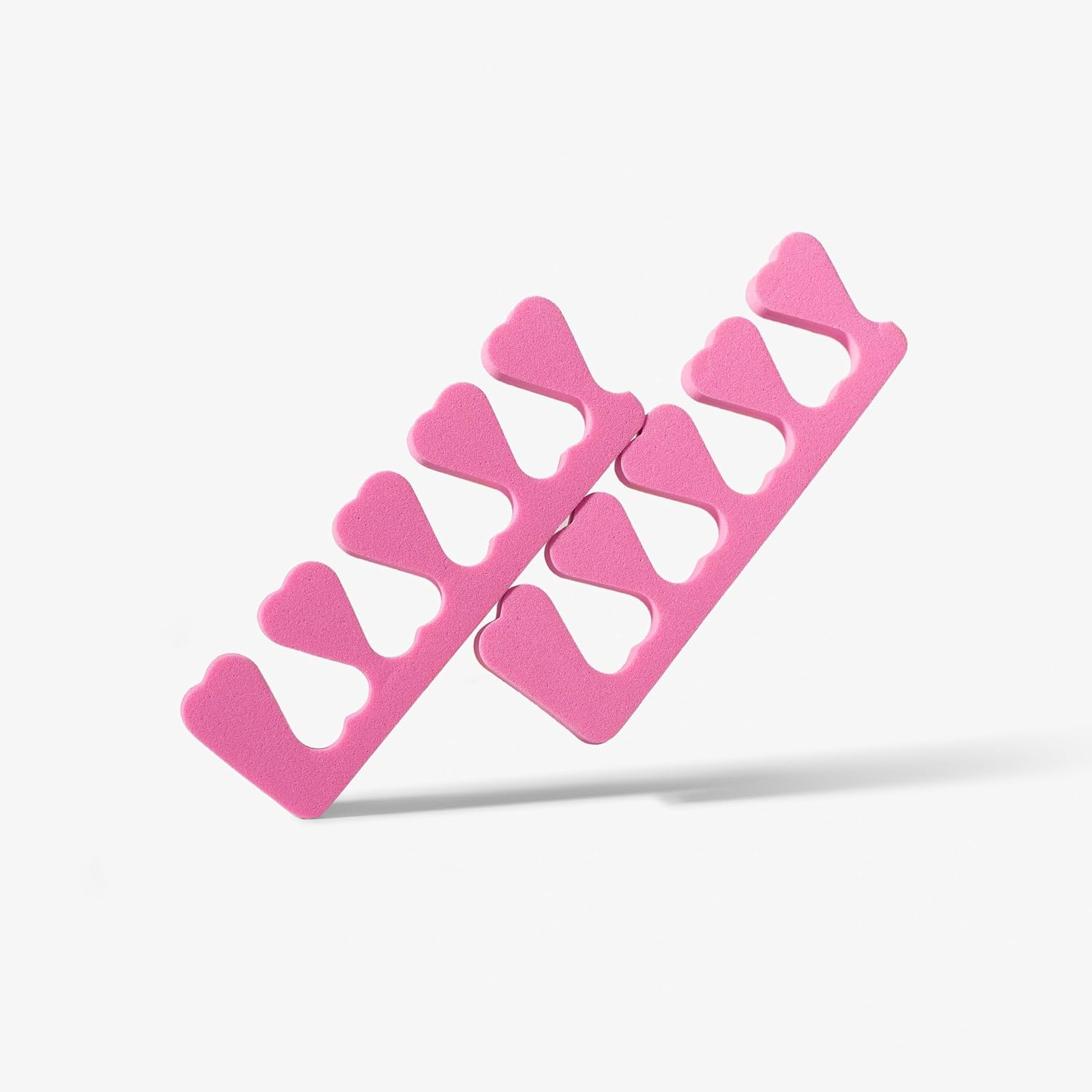 Toe Separators – 100 PCS (50 Pairs) 4-Hole EVA Foam – Soft, Comfortable Pedicure Toe Spacers for Nail Polish Application, Salon & Home Use (Pink)