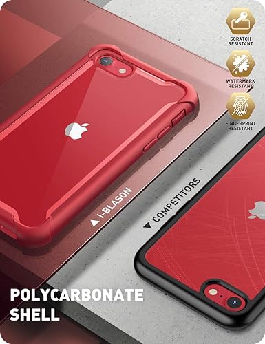 Miniatura 5 de i-Blason Ares - Funda para iPhone SE 2022 (3 generación), protector de pantalla integrado Funda transparente resistente de doble capa para iPhone SE