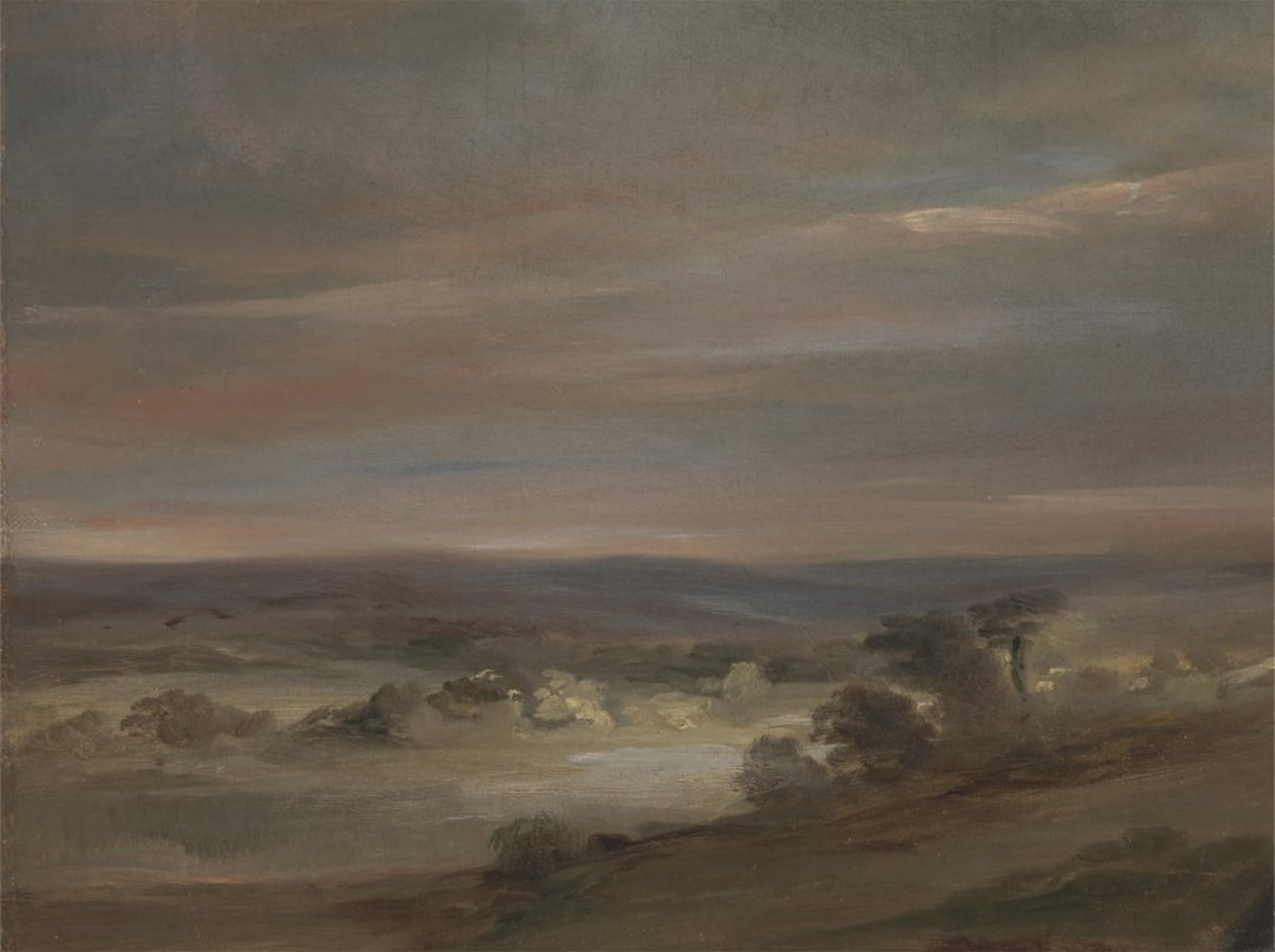 ARTXLXXBN Famous Painting Canvas Artwork Graffiti Print a View on Hampstead Heath Early Morning by John Constable Portrait Canvas Image for Home Decor 60x90cm