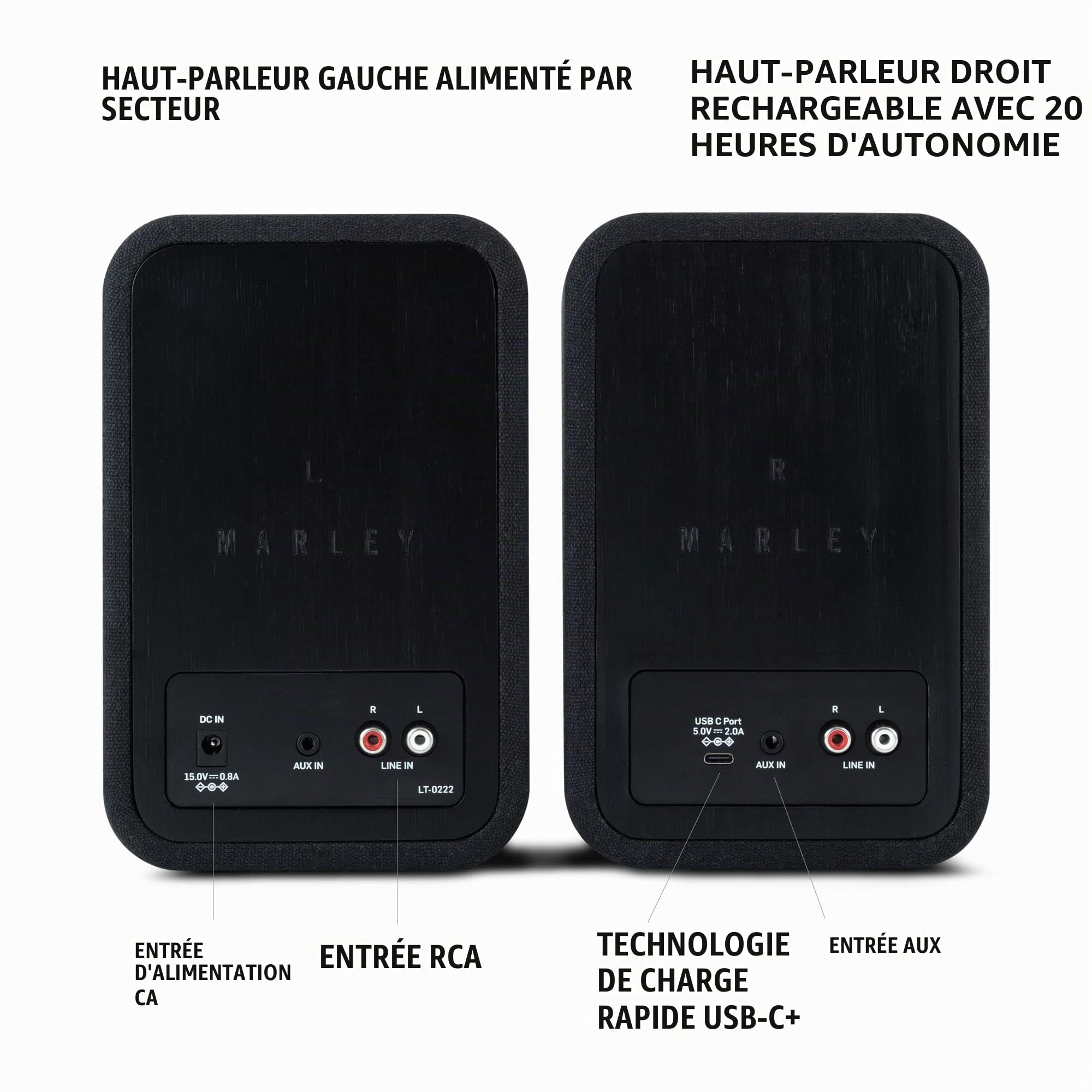 Marley House of Get Together Duo Enceintes Bibliothèque Bluetooth