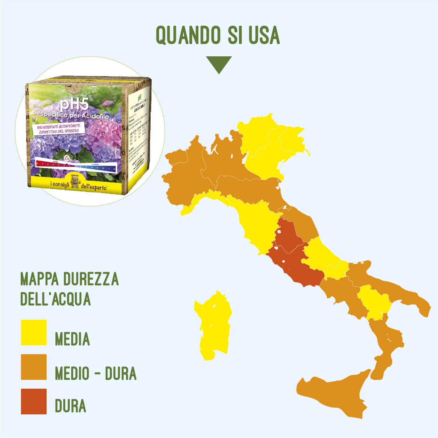I Consigli dell'Esperto - PH5 Correttivo Terreno a Base di Zolfo 50% Rinverdente - Migliora Nutrienti e Struttura del Suolo - Effetto Rinverdente Durevole - per Giardini Orti e Acidofile - 0.7 kg