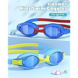 findway Kids Swim Goggles, Kids Swimming Goggles Anti-fog No Leaking Girls Boys for Age 3-12