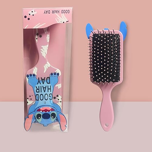 Miniatura 3 de Lindo cepillo para el cabello, diseño de dibujos animados, cepillo de cerdas suaves para cabello grueso y rizado, cepillo ideal para mujeres y niñas