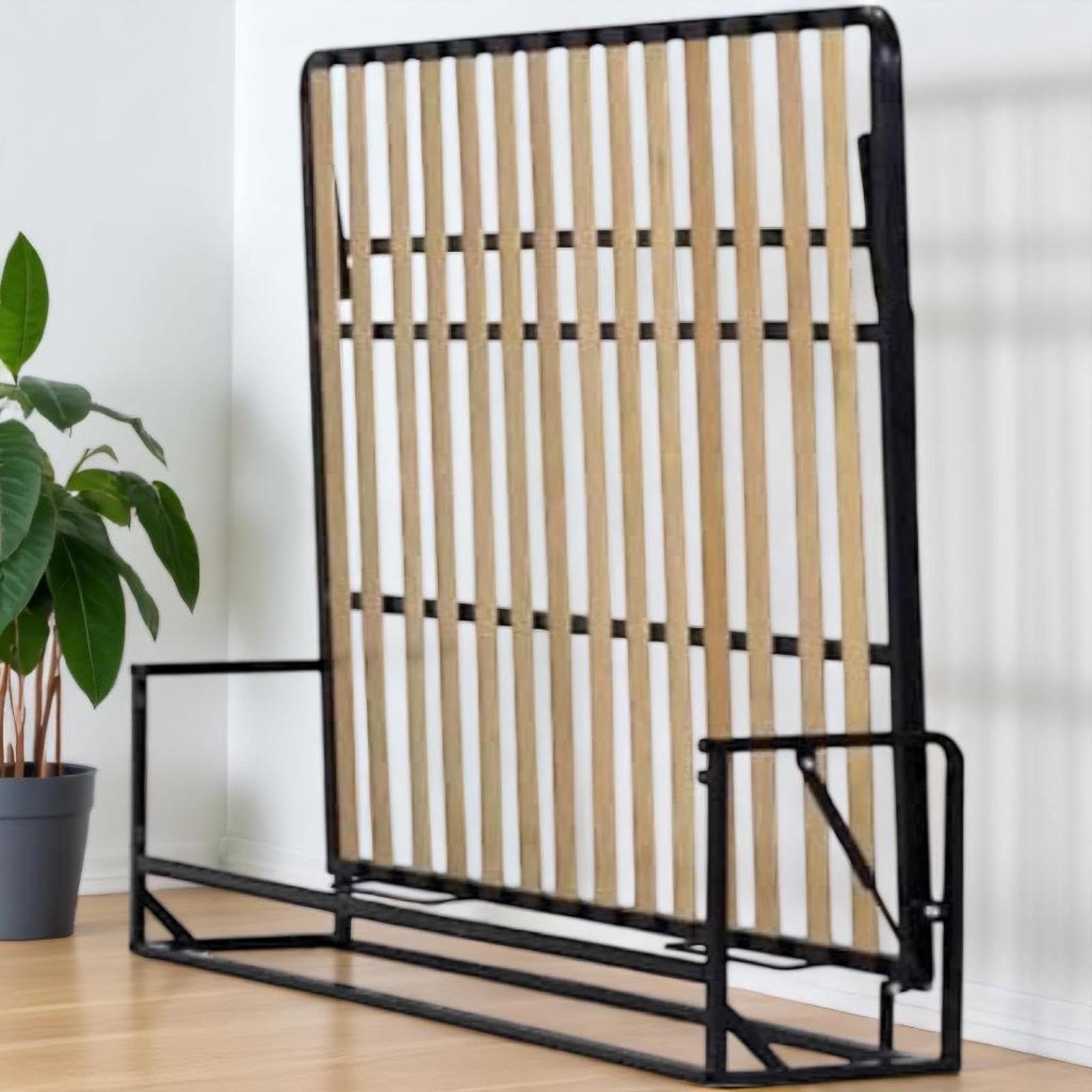 Murphy Bed - Classic Horizontal Wall bed - Fold Up - Space Saving Folding Bed Frame - Pull Down (190cm x 135 cm)