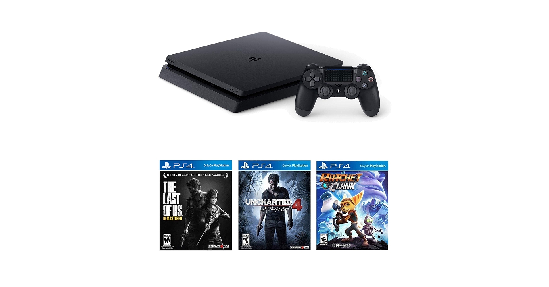 PlayStation®4 ジェット・ブラック 1TB CUH-2215B Sony PS4 PlayStation 4 Slim 1TB Console Jet Black (CUH-2215B