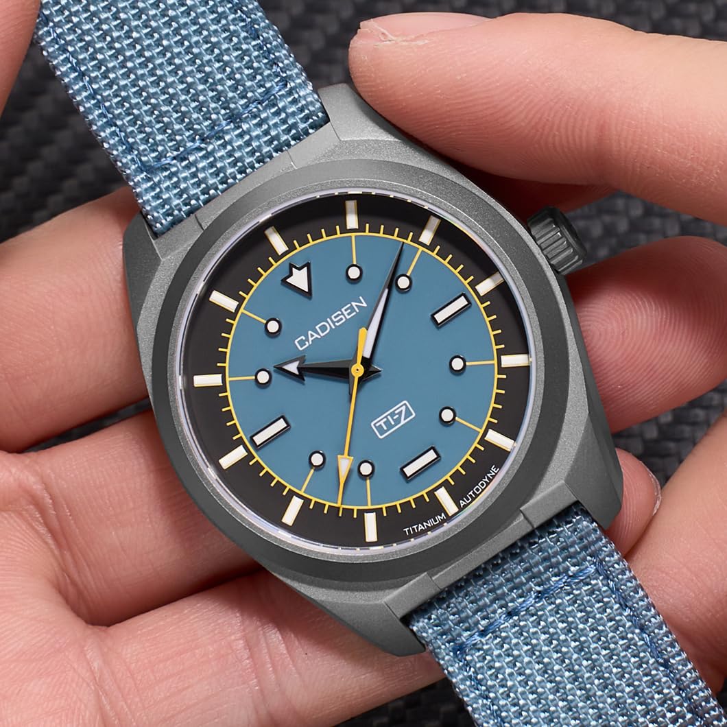 CADISEN Automatik Uhr Herren Titan TI-7 Autodyne Mechanische Automatikuhr AR Beschichtung Wasserdicht
