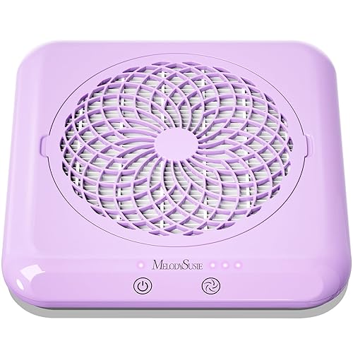 MelodySusie Nail Dust Collector,SproF Professional 4500 RPM Nail Vacuum Fan Vent Dust Collector with 3 Suction,Touch Control,Powerful Suction Nail Tech Tools Manicure Accessories for Nail Salon,Home
