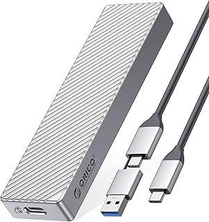 ORICO M.2 NVMe SSD Enclosure to USB-C PCIe Adapter 10Gbps USB3.2 Gen2 for NVMe M-Key/M+B Key SSD 2230/2242/2260/2280, Aluminum M2 SSD Case(Cooling Vest, UASP, Trim) SSD Max 4TB-M212-Silver