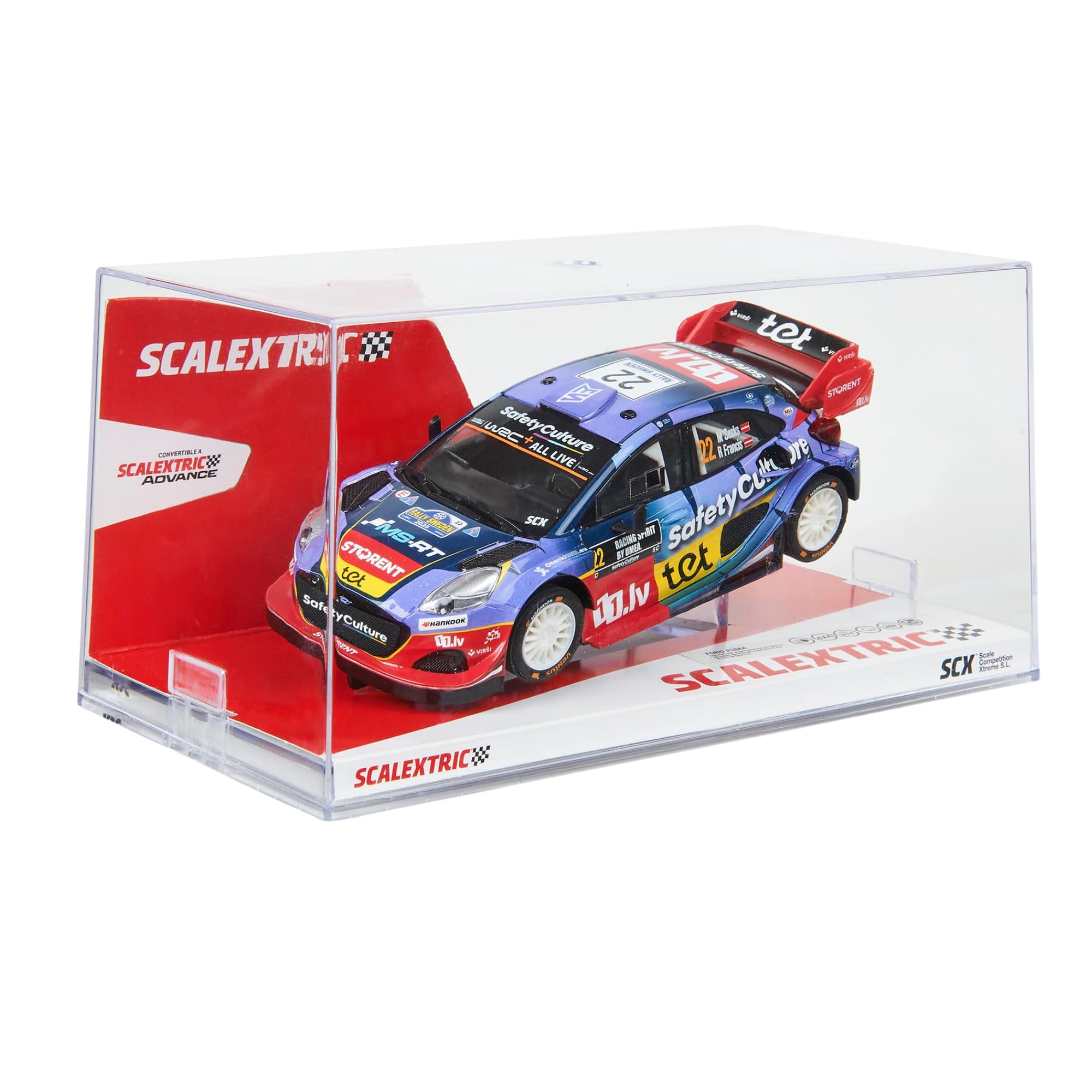 SCALEXTRIC - Vehículo de Carreras Classic - Coche Slot - Escala 1:32 (Ford Puma WRC - Sesks '25)