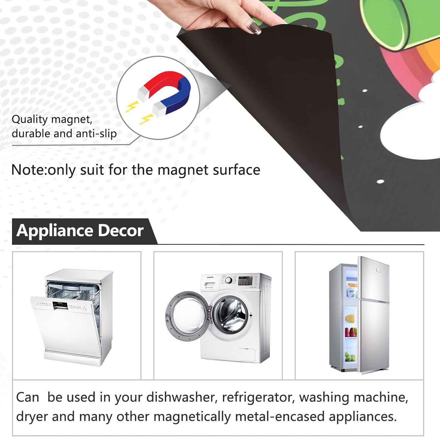 Dishwasher Magnet Cover Large Magnetic Stickers St Patrick 1 Front Dishwasher Cover Reusable Decal for Home Kitchen Refrigerator Decorative Lid Washing Machine Laundry