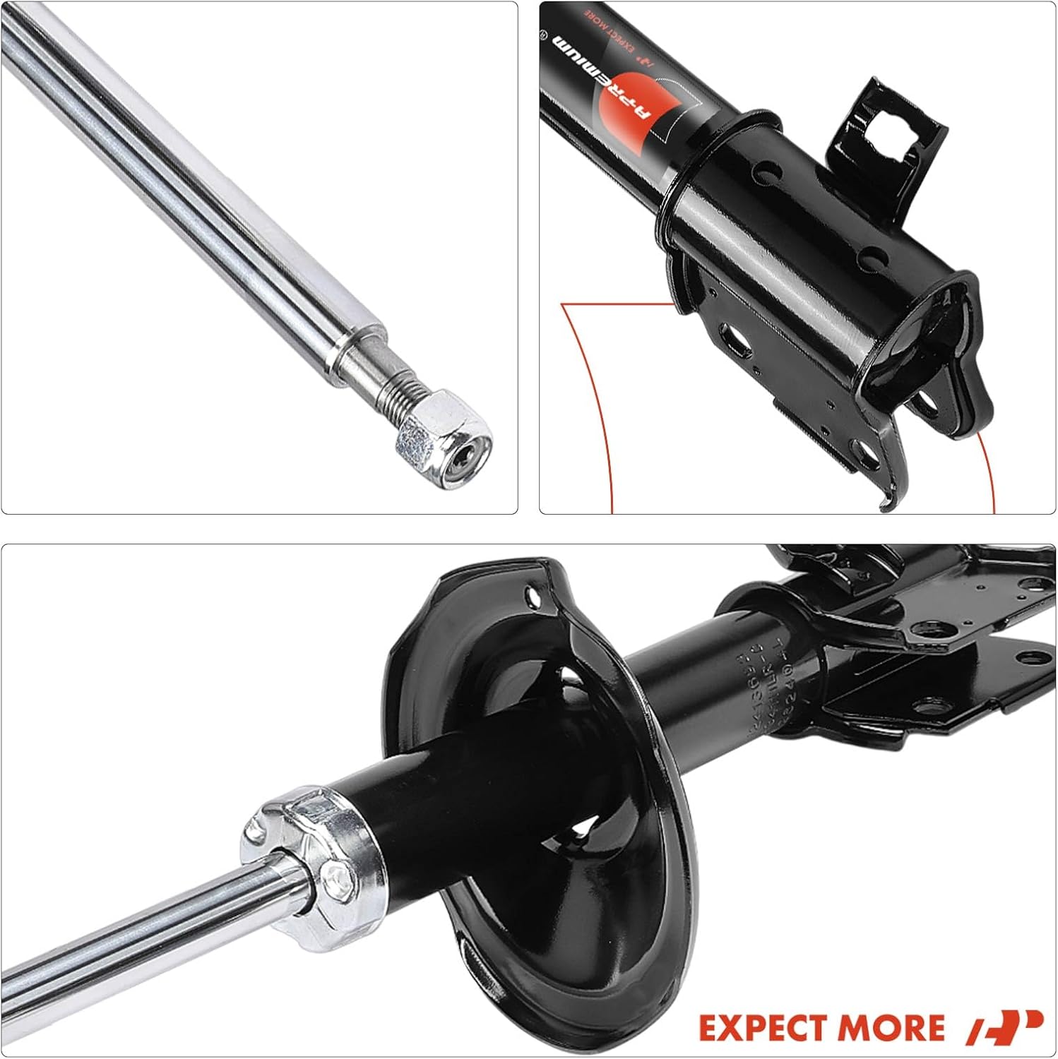 A-Premium Front Strut Shock Absorber Compatible with Subaru Impreza 1993-2001, Legacy 1992-1999, 2-PC Set