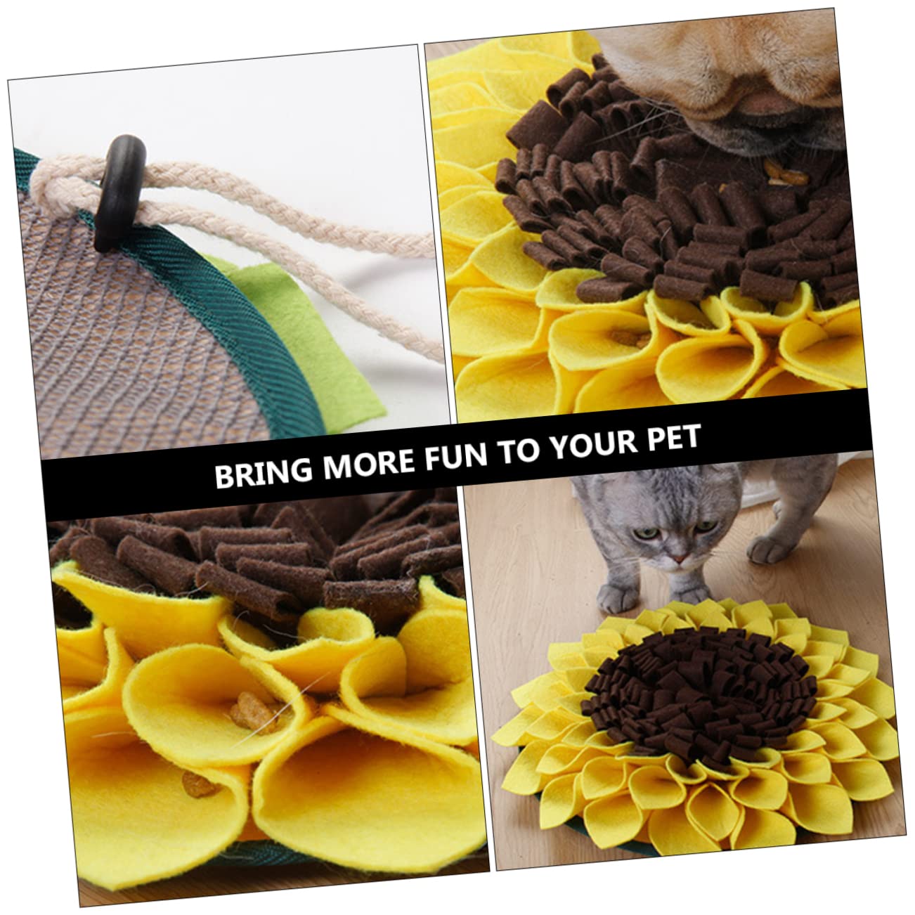 Housoutil Tapis De Reniflage pour Chien 3 Pièces Tapis Dalimentation pour Animaux De Compagnie pour La Recherche Lente De Nourriture des Chiots