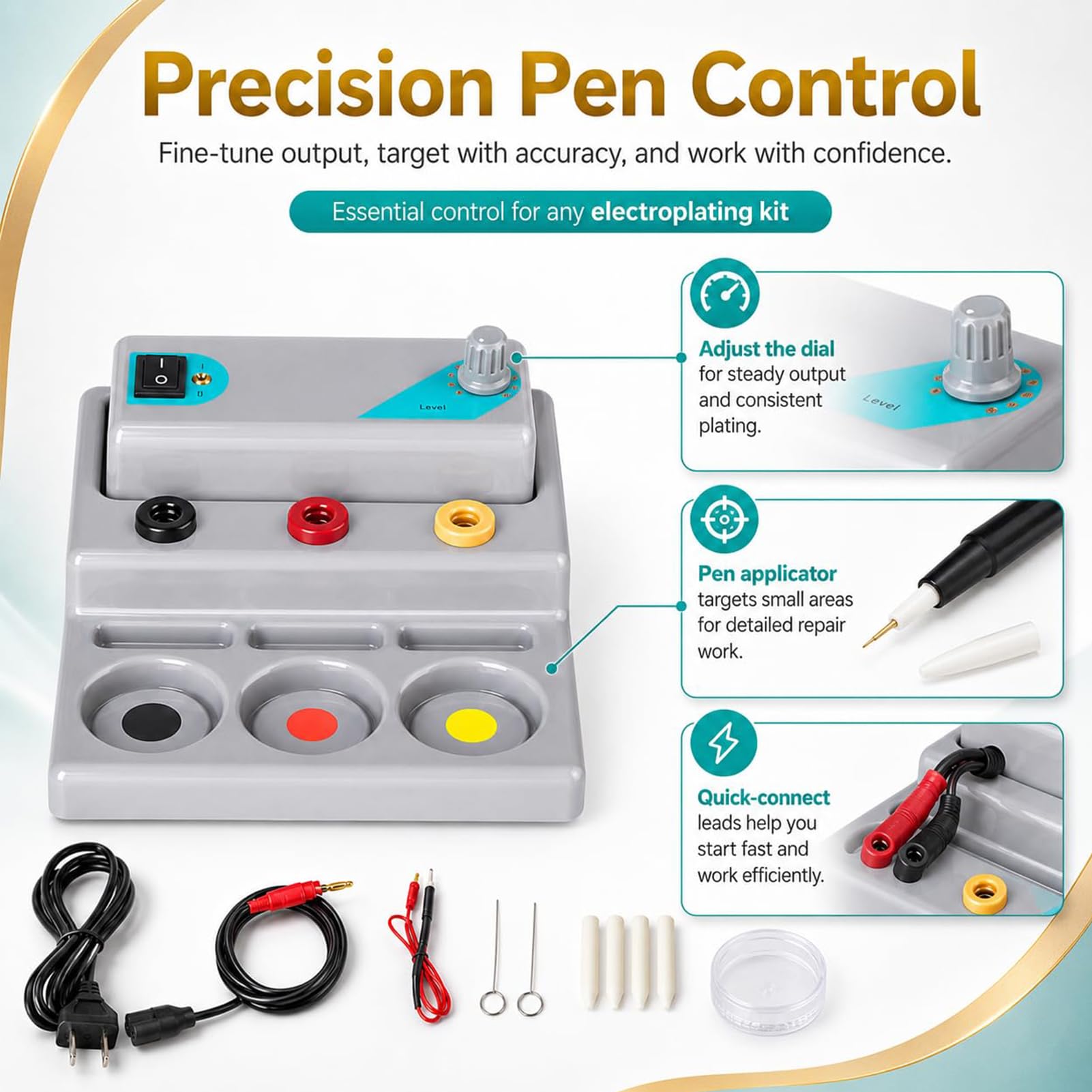 Bolígrafo De Galvanoplastia Para Joyería Kit Profesional De Galvanoplastia