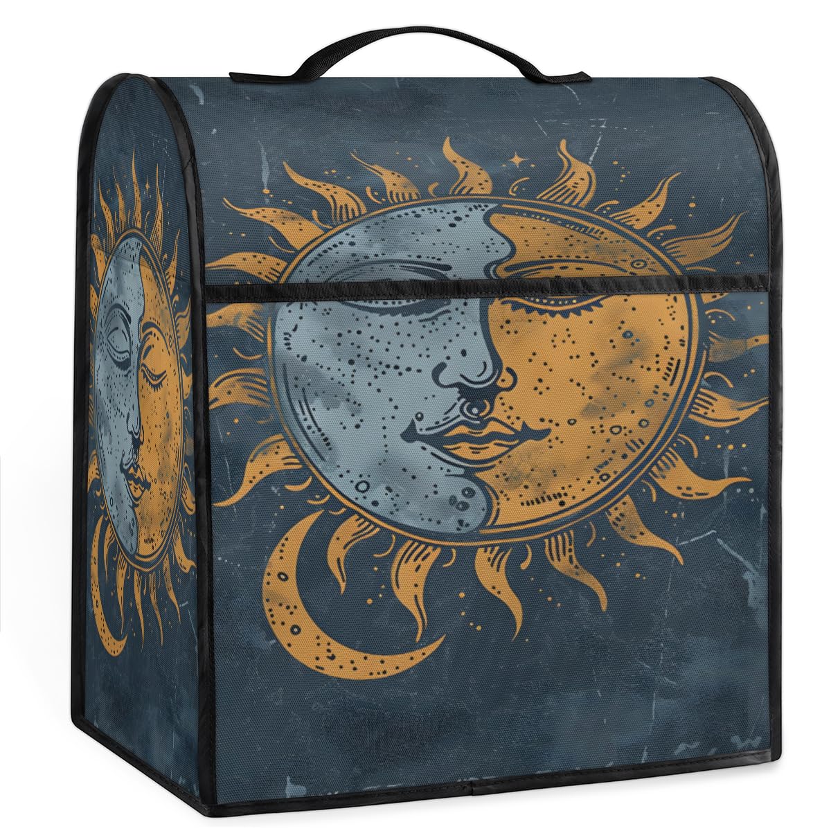 Coffee Maker Cover Bohemian Sun Moon Kitchen Appliance Covers Small Appliance Covers Blender Cover Juicer Cover Dust Covers for Kitchen Appliances with Top Handle and Pockets,Washable,B771