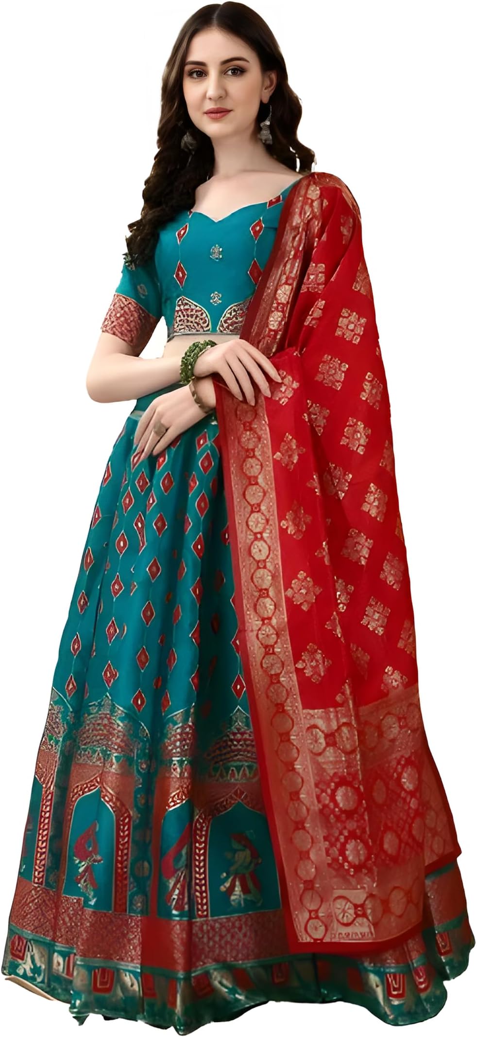 JAYA CREATION BANARASI JAQUARD LEHENGA CHOLI