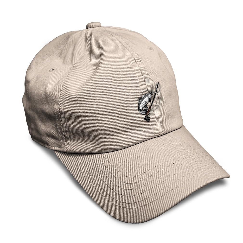 Custom Soft Baseball Hat Embroidered Dad Hat Fly Fishing D Embroidery Men & Ladies Baseball Cap Cotton
