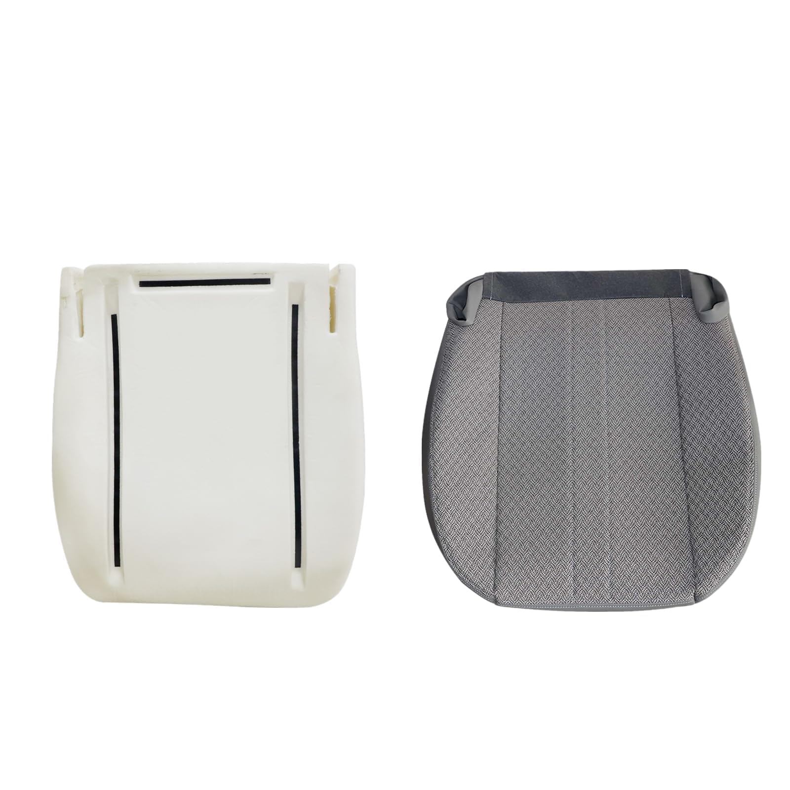 Photo 1 of SecosAutoparts Driver Side Bottom Replacement Cloth Seat Cover Gray & Foam Cushion Compatible with Chevy Express GMC Savana Work Van 2003 2004 2005 2006 2007 2008 2009 2010 2011 2012 2013 2014