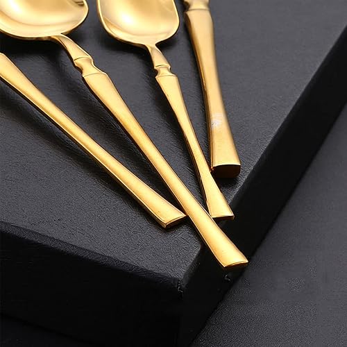 Miniatura 4 de Juego de cubiertos coloridos de 32 piezas para 8, 1810 de acero inoxidable para el hogar, cocina, hotel, restaurante, utensilios para comer, acabado