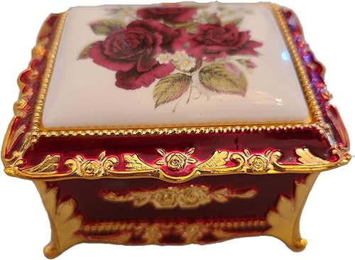 Miniatura 1 de Splendid Music Box Wine Floral Musical Jewelry Box Playing Waltz of the Flowers