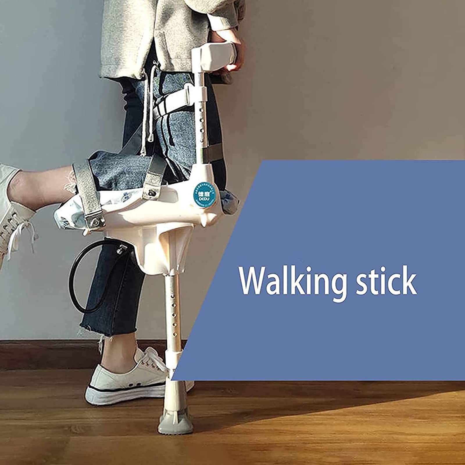 aide à la rééducation, Béquille de genou indolore, déambulateur monojambe réglable en hauteur–Alternative idéale aux fractures la cheville