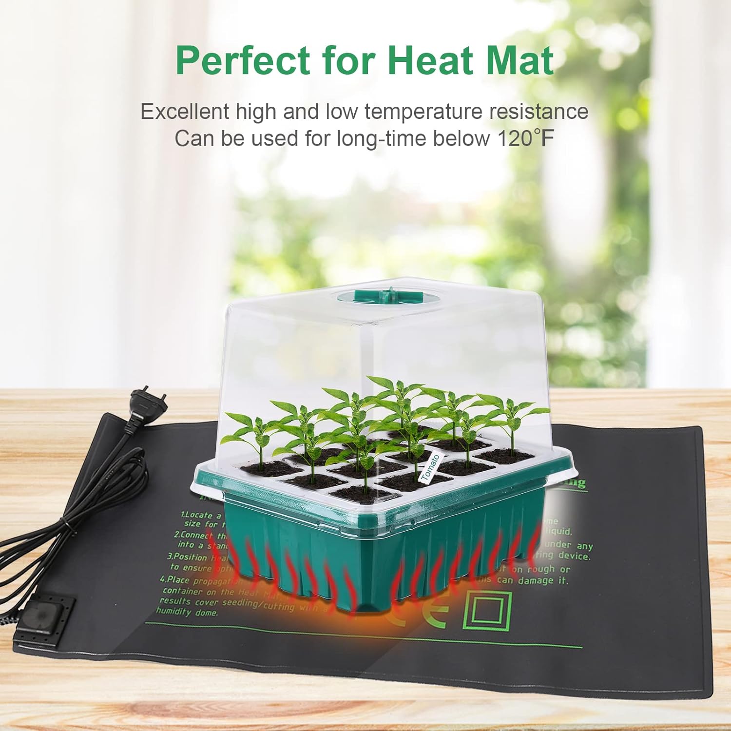 Abeautiu Reusable Seed Trays 2 Pack Seedling Starter Kit with Lids Humidity Adjustable for Seeds Growing Starting Greenhouse Plant Germination 2 Packs : Patio, Lawn & Garden